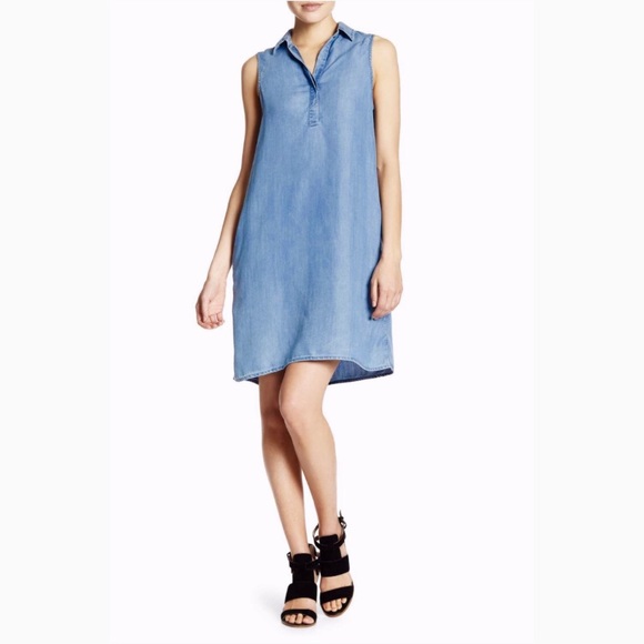 Ann Taylor Dresses & Skirts - Ann Taylor Pinstripe Chambray Shift Dress